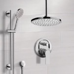 Remer SFR80 Ceiling Rain Shower System with Handheld, Rain Shower Head, Shower Faucet Set